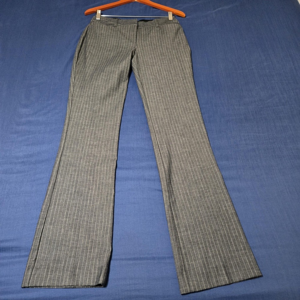 Express Pants Womens 4R Blue Striped Columnist Barely Boot Mid Rise Stretch